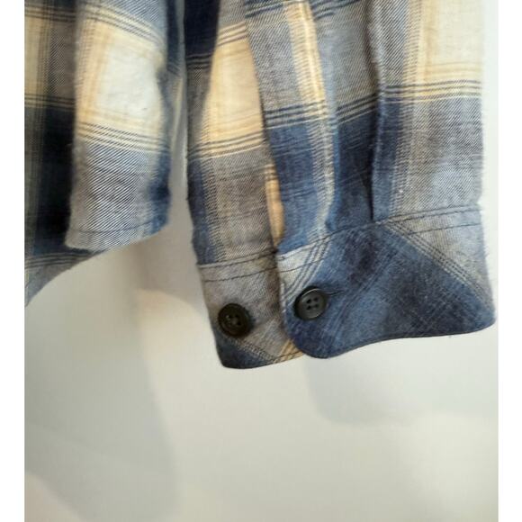 Pendleton Size Large Shirt Long Sleeve Blue Plaid Button Up Classic Fit - Picture 5 of 5